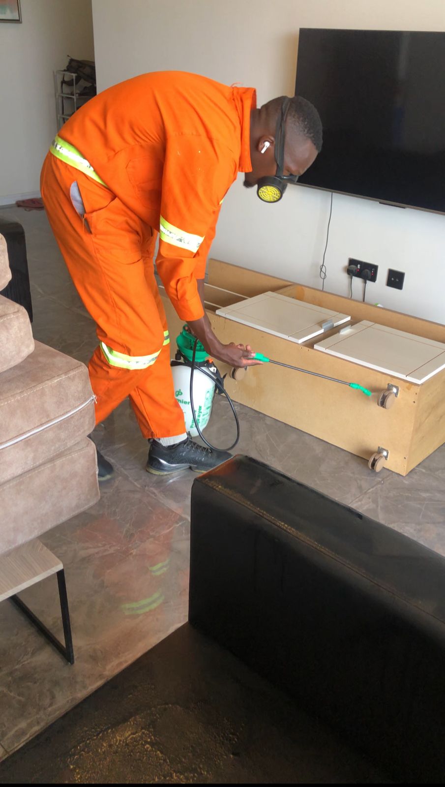 Kowa technician fogging garden — disinfection and sanitisation service